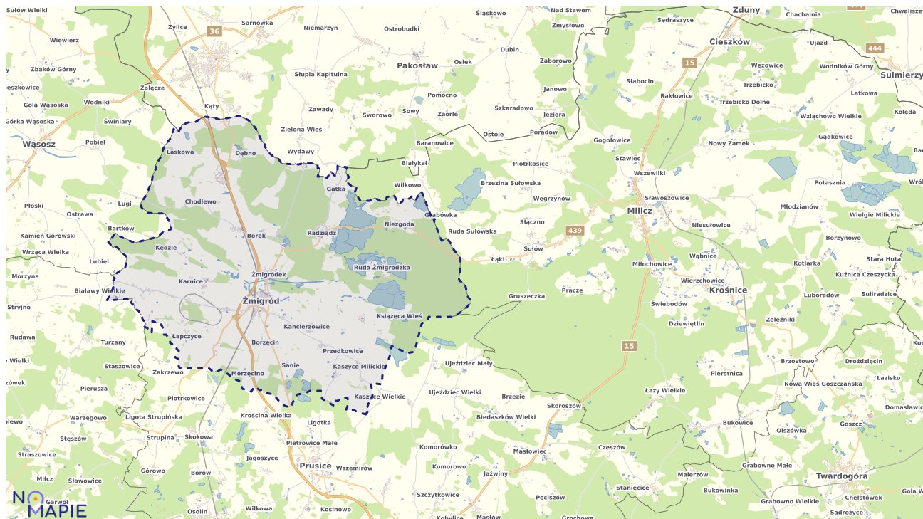 Mapa wyborów do sejmu Żmigród